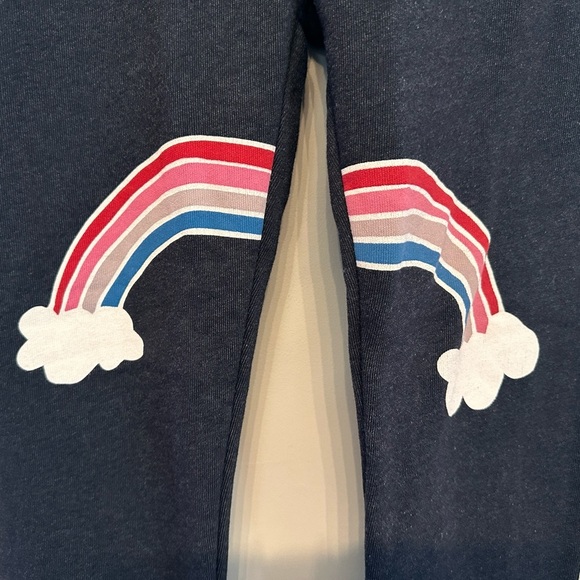 Wildfox Kids Black Joggers with Rainbow Design XL (14/16) - Picture 4 of 5